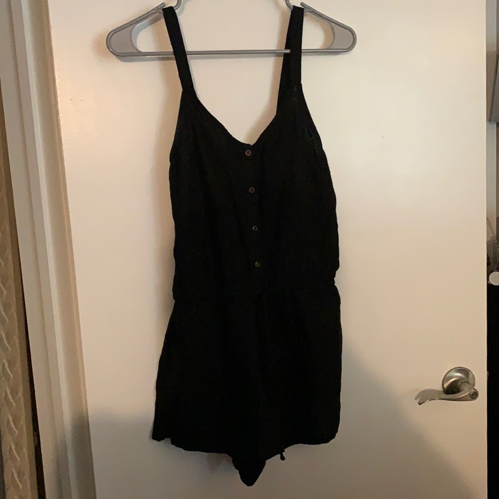 Black, XS, Old Navy short, strappy romper